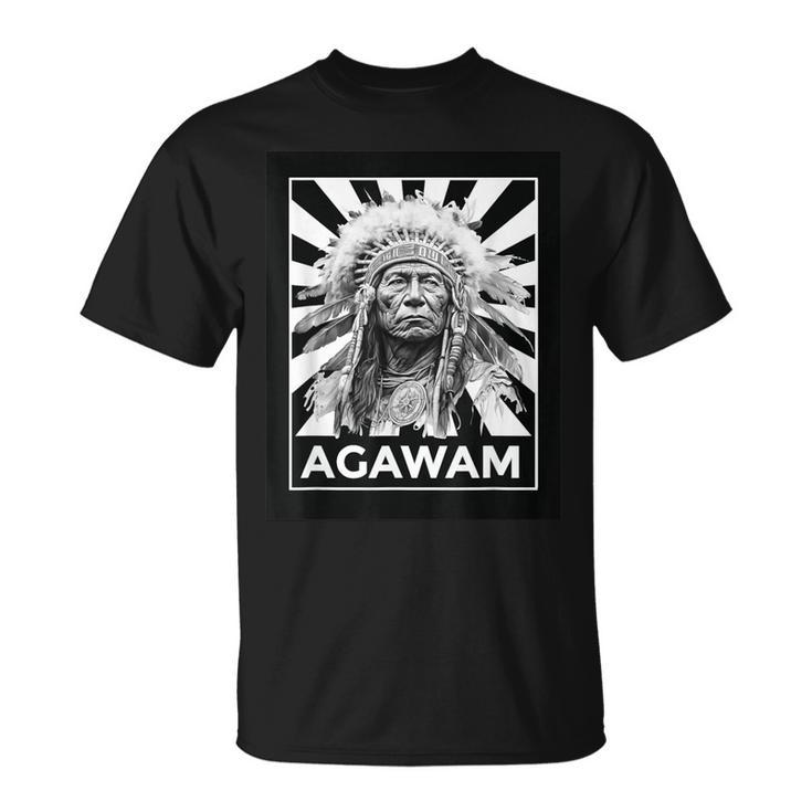 Agawam American Native Indian Proud Warrior Heritage T-Shirt