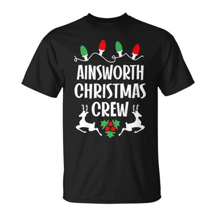 Ainsworth Name Gift Christmas Crew Ainsworth Unisex T-Shirt