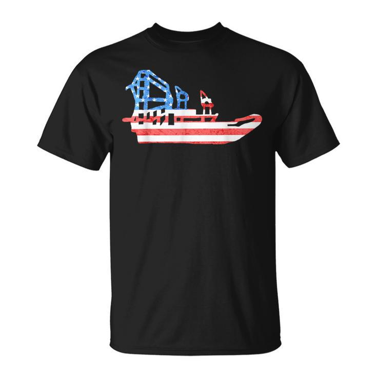 Airboat American Usa 4Th July Fanboat Swamp Air Boat T-Shirt