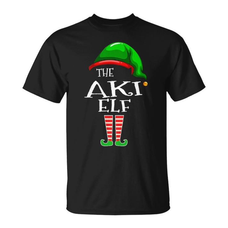 Aki Name Gift The Aki Elf Christmas Unisex T-Shirt