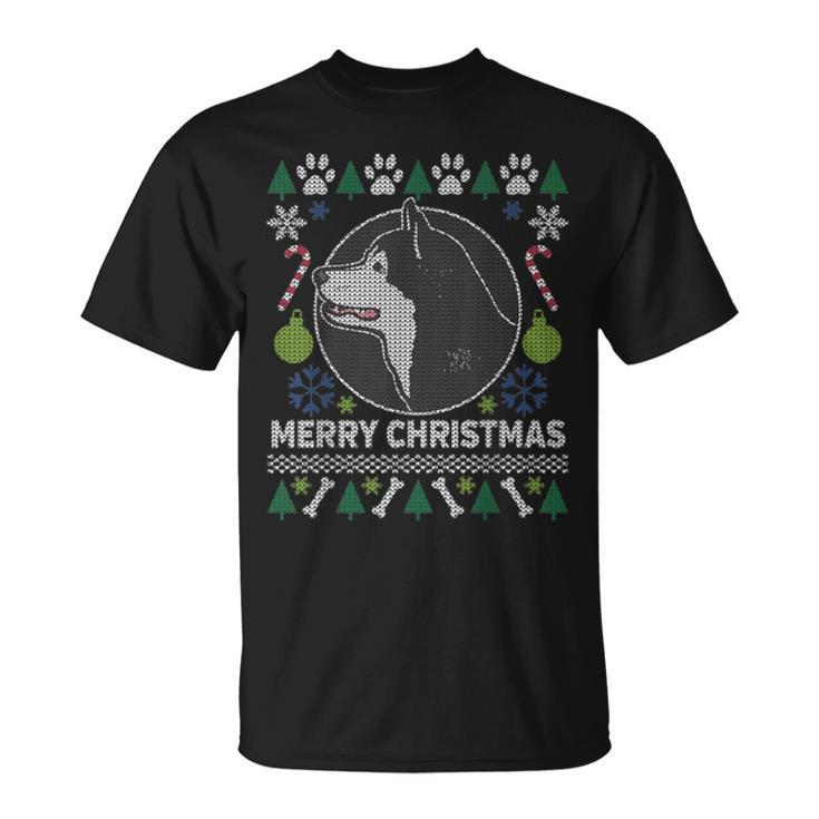 Alaskan Malamute Dog Ugly Christmas Sweaters T-Shirt