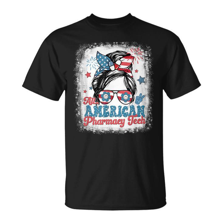 All American Pharmacy Tech Patriotic Usa Flag 4Th Of July  Unisex T-Shirt