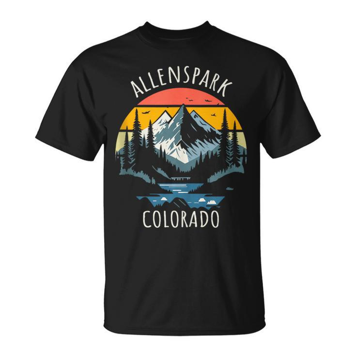 Allenspark Colorado Usa Retro Style Mountain T-Shirt