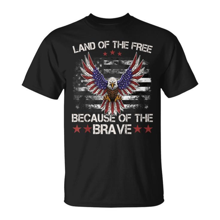 America Eagle | Land Of The Free Because Of The Brave Unisex T-Shirt