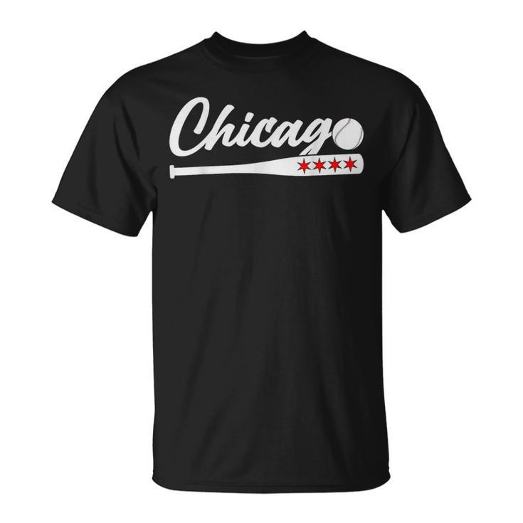 American Chicago Baseball Bat Chicago Lover  Baseball Funny Gifts Unisex T-Shirt