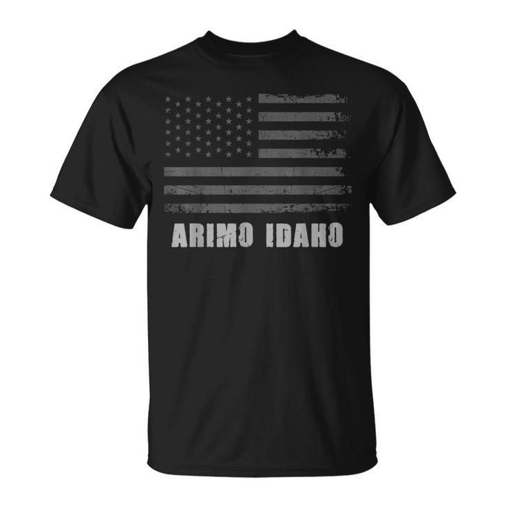 American Flag Arimo Idaho Usa Patriotic Souvenir T-Shirt