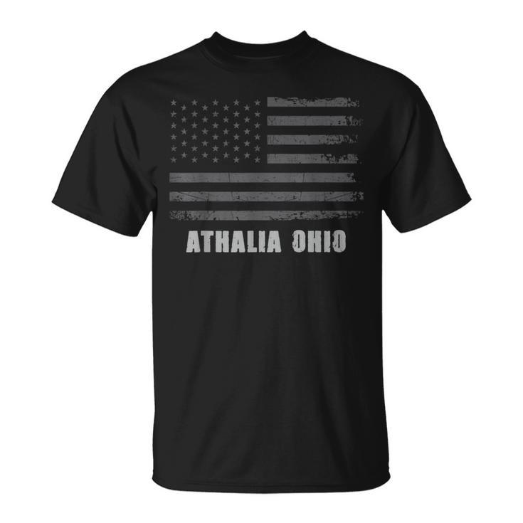American Flag Athalia Ohio Usa Patriotic Souvenir T-Shirt