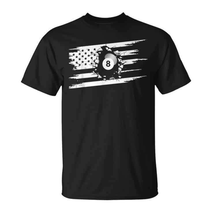 American Flag Billiards Apparel - Billiards  Unisex T-Shirt