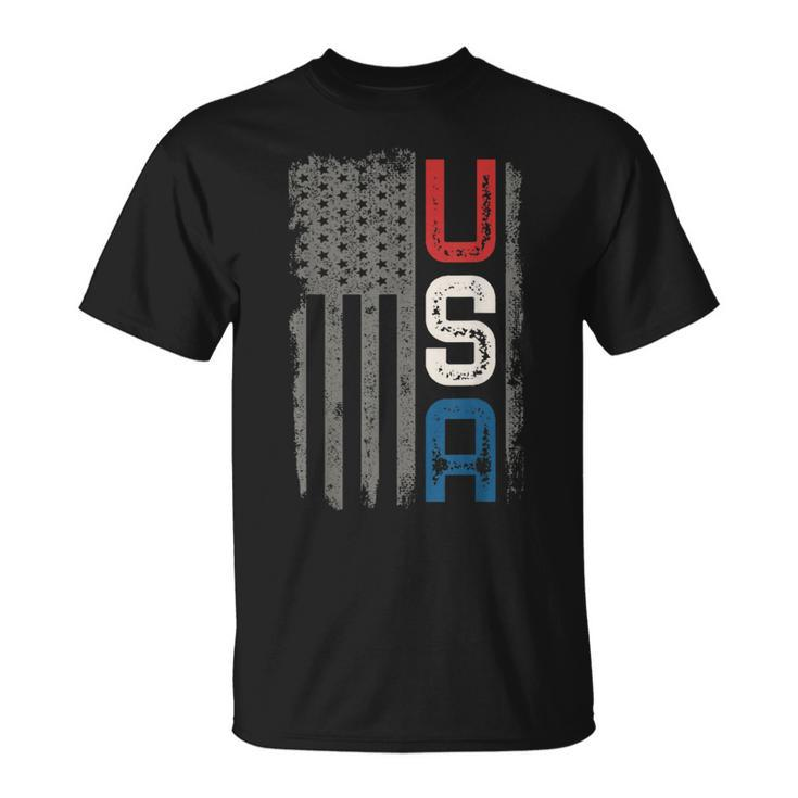 American Flag Vintage Usa Patriotic Distressed American Flag  Unisex T-Shirt