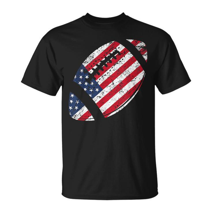 American Football 4Th July American Flag Patriotic Gift  Unisex T-Shirt