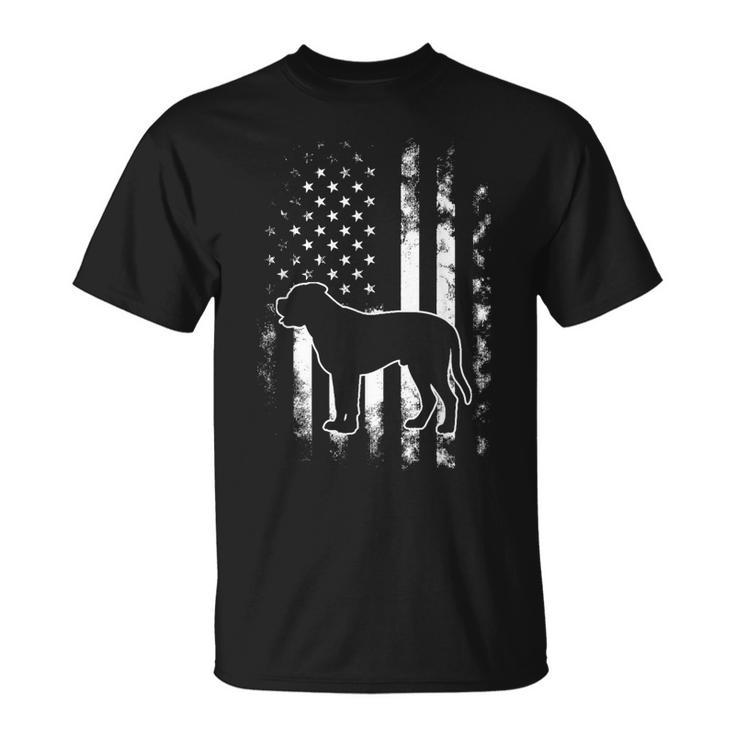 American Us Flag Bull Mastiff T-Shirt