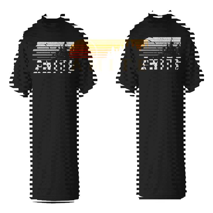 Amite La Vintage Evergreen Sunset Eighties Retro T-Shirt