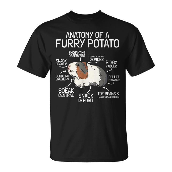 Anatomy Of A Furry Potato - Guinea Pig  Unisex T-Shirt