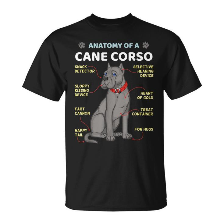 Anatomy Of Cane Corso Italian Mastiff Dog Owner  Unisex T-Shirt
