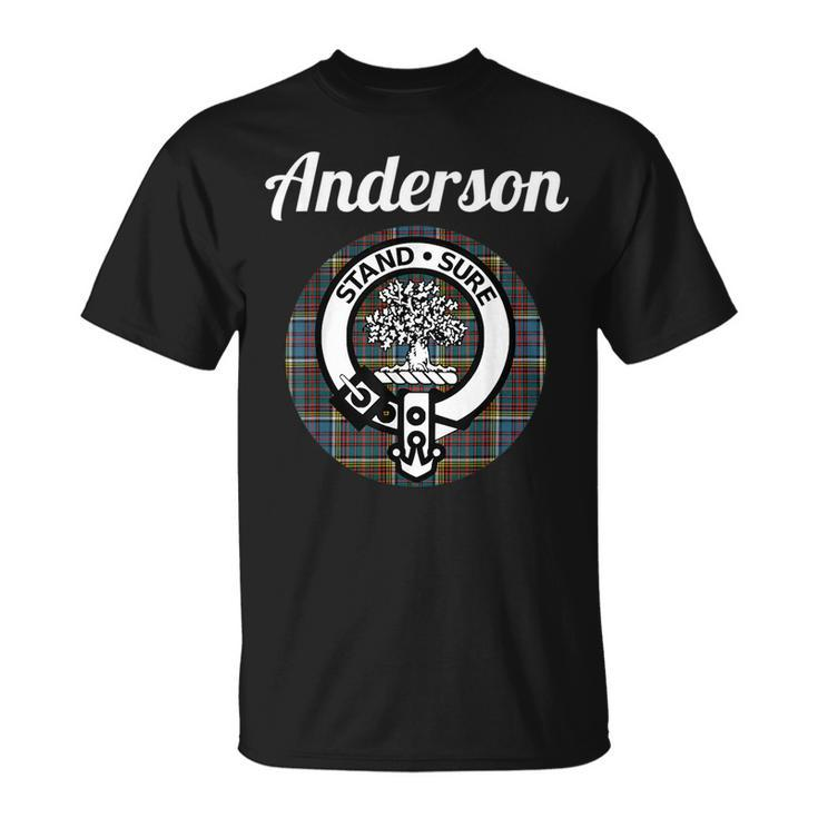 Anderson Clan Scottish Name Coat Of Arms Tartan Anderson Funny Gifts Unisex T-Shirt