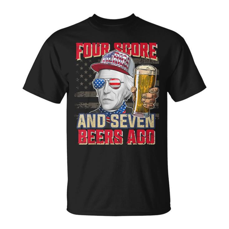 Andrew Jackson 4Th Of July Four Score & Seven Beers Ago Unisex T-Shirt