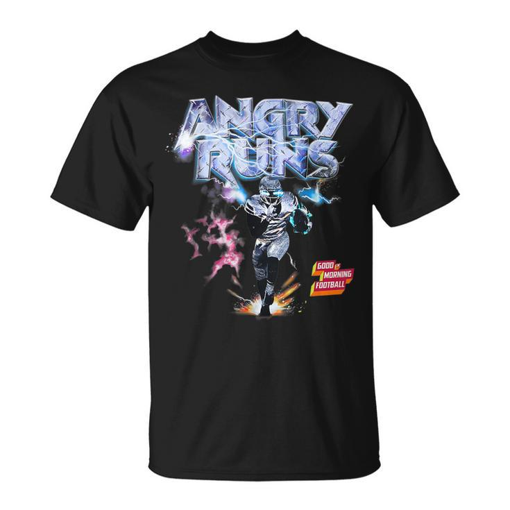 Angry Runs Good Morning Football Sport Lover Vintage T-Shirt