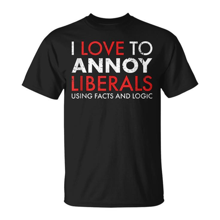 Annoy Liberals Using Facts Logic Republican 45 Trump 2020  Unisex T-Shirt