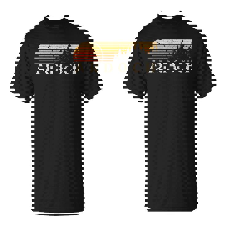 Ardoch Nd Vintage Evergreen Sunset Eighties Retro T-Shirt