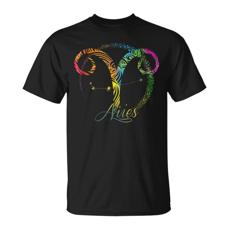 Aries Zodiac Sign March April Birthday Gift Horoscope  Unisex T-Shirt