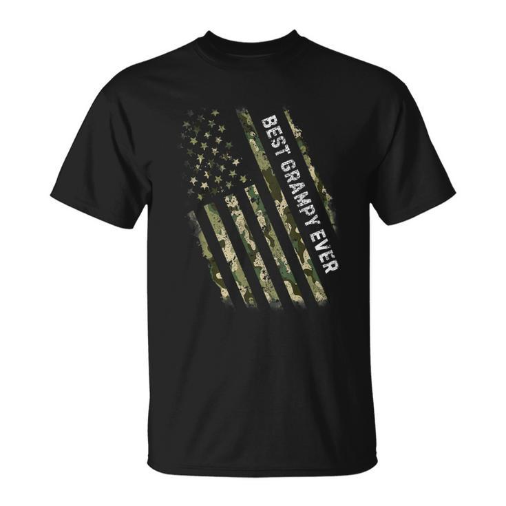 Army Veteran Best Grampy Ever American Camo Flag  Unisex T-Shirt