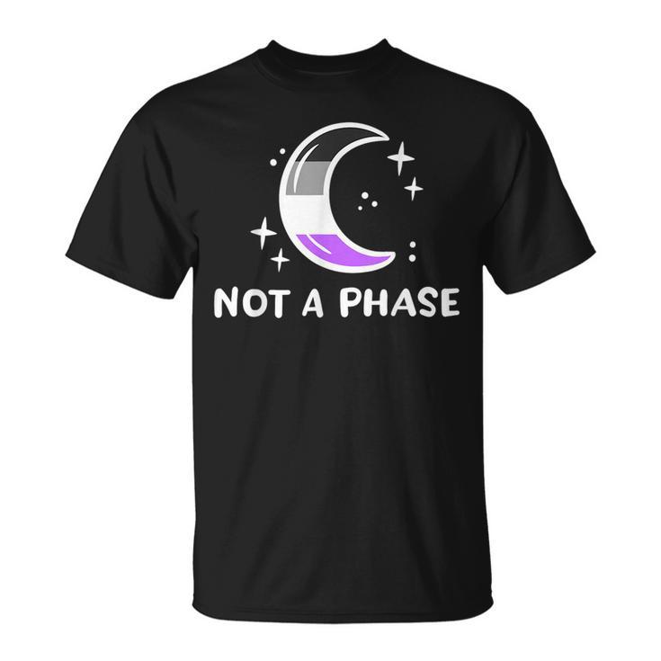 Asexual Pride Flag Funny Not A Phase Lunar Moon Ace Lgbtq  Unisex T-Shirt