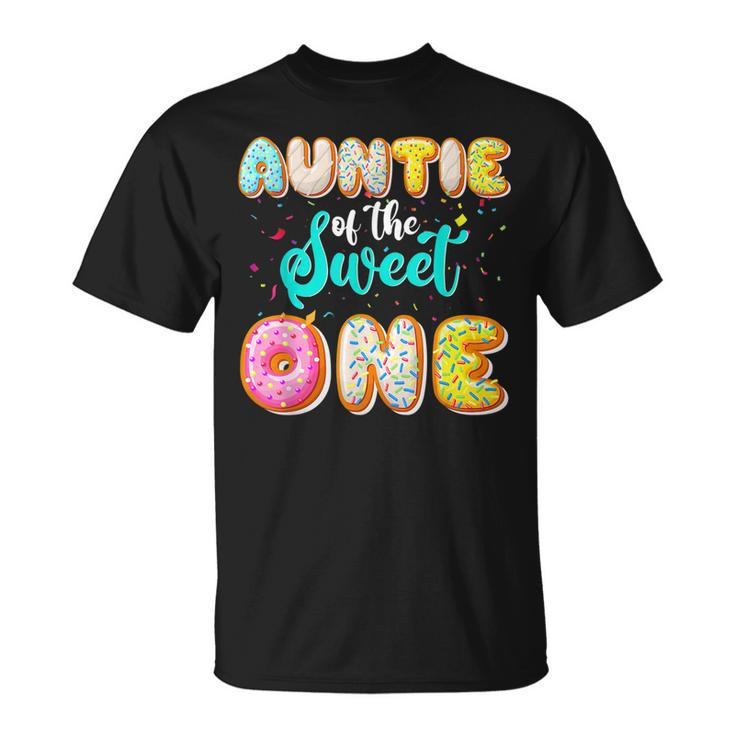 Auntie Of The Sweet One 1St Birthday Family Donut Birthday  Unisex T-Shirt