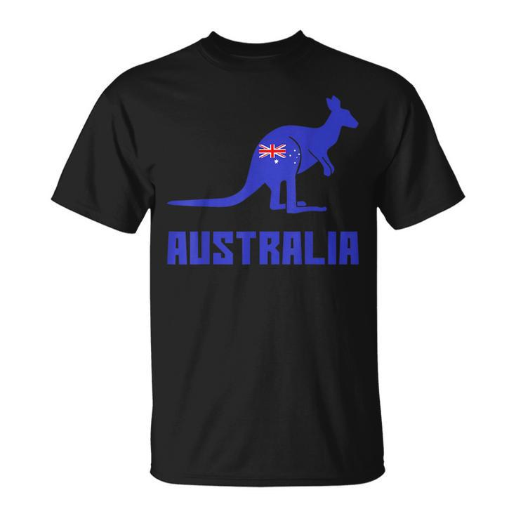 Australian Kangaroo Australia Flag Tourists Gift Idea  Unisex T-Shirt