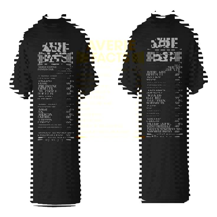 Averie Name Gift Averie Facts Unisex T-Shirt