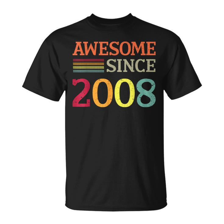Awesome Since 2008 15Th Birthday Retro Vintage  Unisex T-Shirt