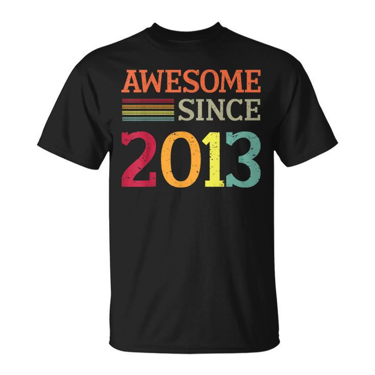 Awesome Since 2013 10Th Birthday Retro Vintage  Unisex T-Shirt
