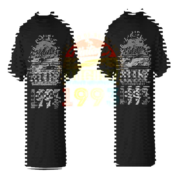 Awesome Since August 1993 Vintage Gift Men 30Th Birthday 30Th Birthday Funny Gifts Unisex T-Shirt