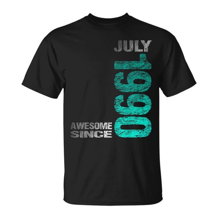 Awesome Since July 1990 33Th Birthday Born 1990  Unisex T-Shirt