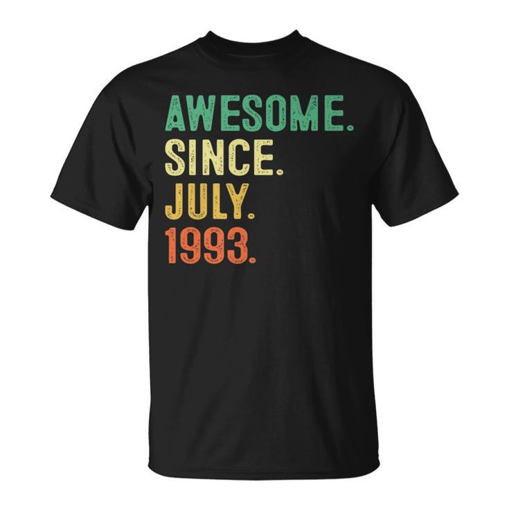 Awesome Since July 1993 30Th Birthday Gifts 30 Years Old Men   30Th Birthday Funny Gifts Unisex T-Shirt