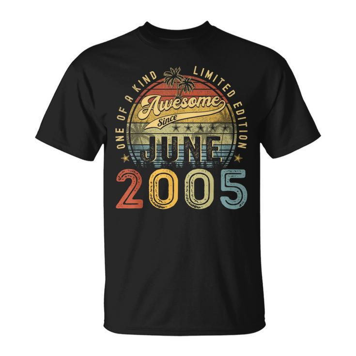 Awesome Since June 2005 Vintage 18Th Birthday Party Retro  Unisex T-Shirt
