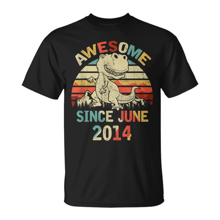 Awesome Since June 2014 5Th Dinosaur Birthday  Gift Unisex T-Shirt