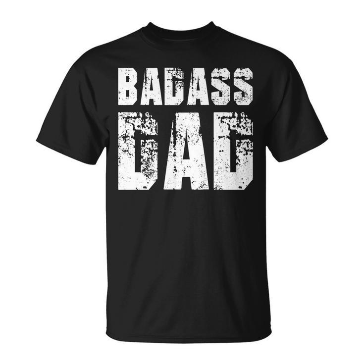 Badass Dad Awesome Parenting Father Kids Gift For Dad   Funny Gifts For Dad Unisex T-Shirt
