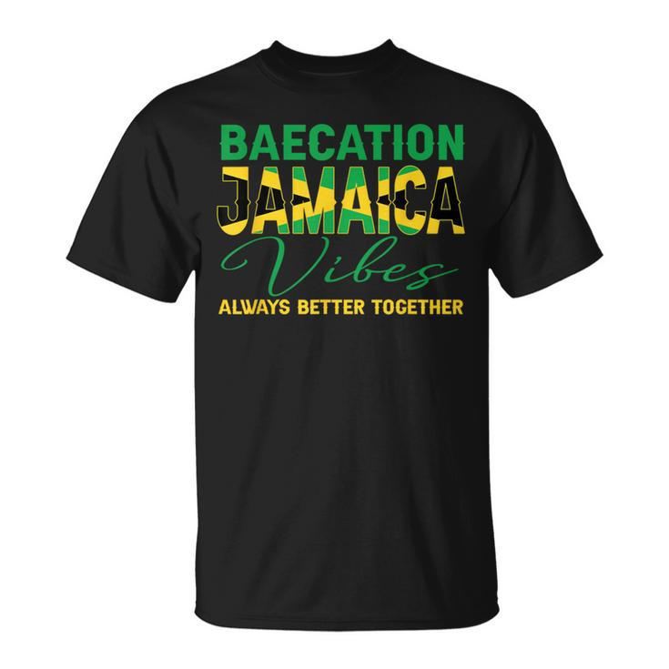 Baecation Jamaica Vibes Matching Couple Vacation Trip T-Shirt