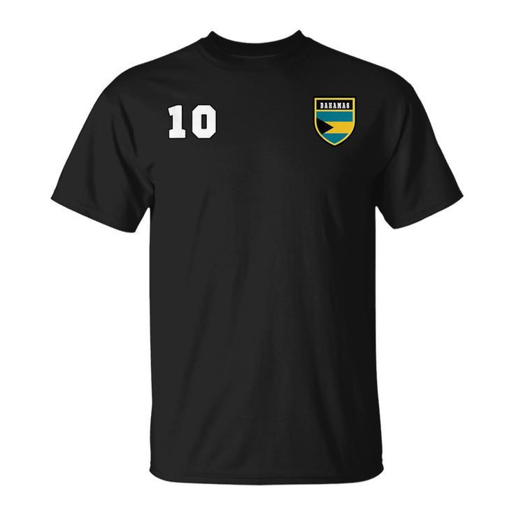 Bahamas  Number 10 Soccer  Flag Football  Unisex T-Shirt