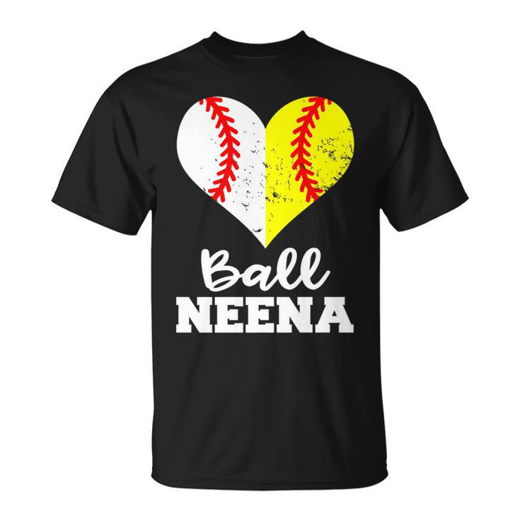 Ball Neena Heart Funny Baseball Softball Neena   Unisex T-Shirt
