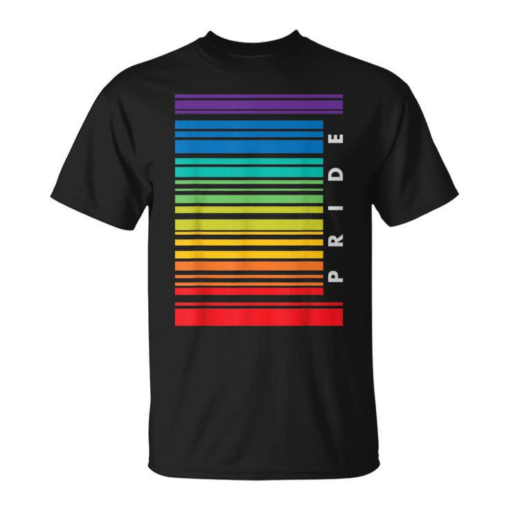 Barcode Gay Pride Lgbt T  Lesbian Bisexual Flag Gifts Unisex T-Shirt