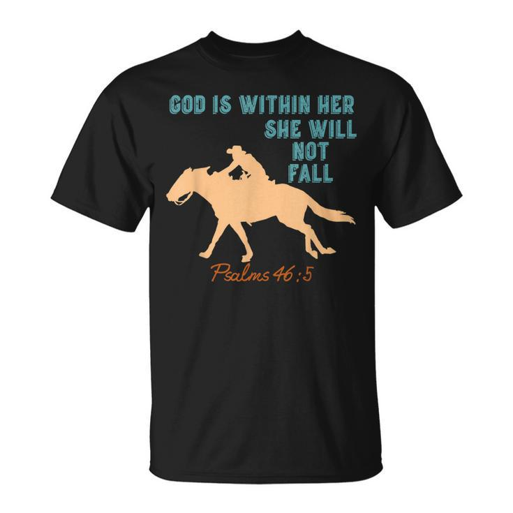 Barrel Racing Christian Cowgirl Western Gift Stuff Unisex T-Shirt