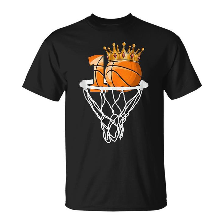 Basketball Happy 10Th Birthday Boy  Bball 10 Years Old Basketball Funny Gifts Unisex T-Shirt