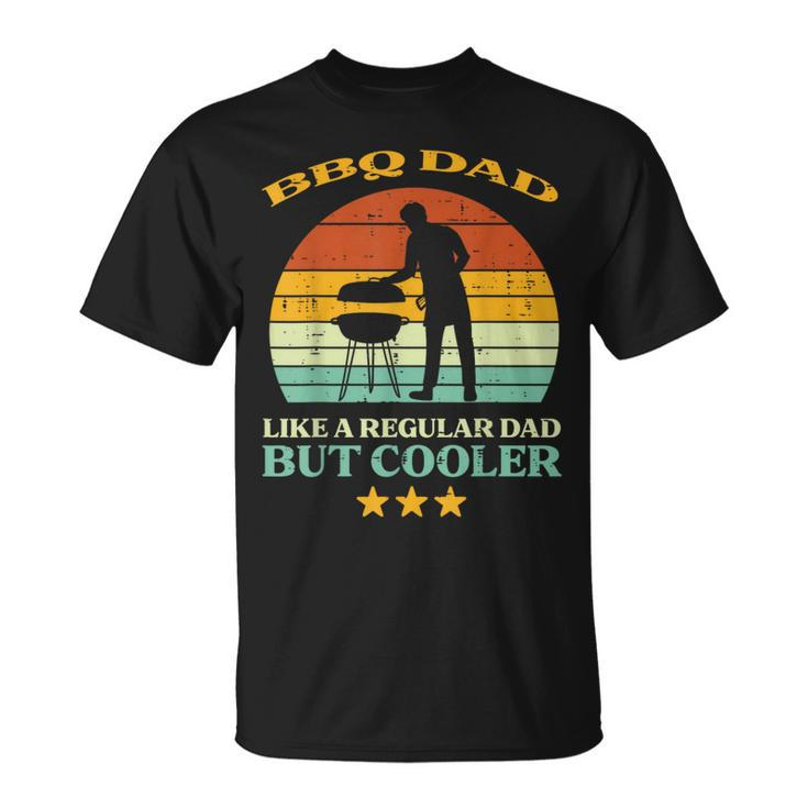 Bbq Dad Cooler Retro Barbecue Grill Fathers Day Daddy Papa T-Shirt