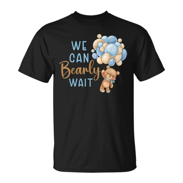 We Can Bearly Wait Gender Neutral Baby Shower Party T-Shirt