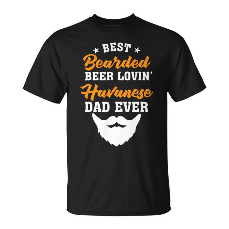 Beer Best Bearded Beer Lovin Shih Tzu Dad Funny Dog Lover Humor Unisex T-Shirt