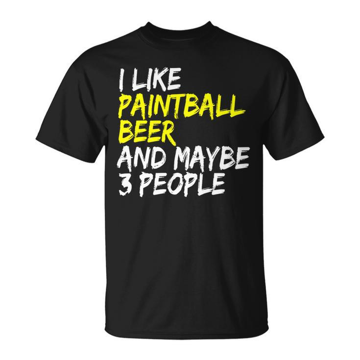 Beer Bier Trinker Markierer I Like Paintball Beer Paintball Unisex T-Shirt