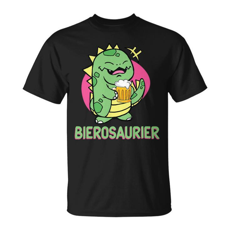 Beer Bierosaurier Saufen Beer Festival Men Sayings Dinosaur Beer_1 Unisex T-Shirt