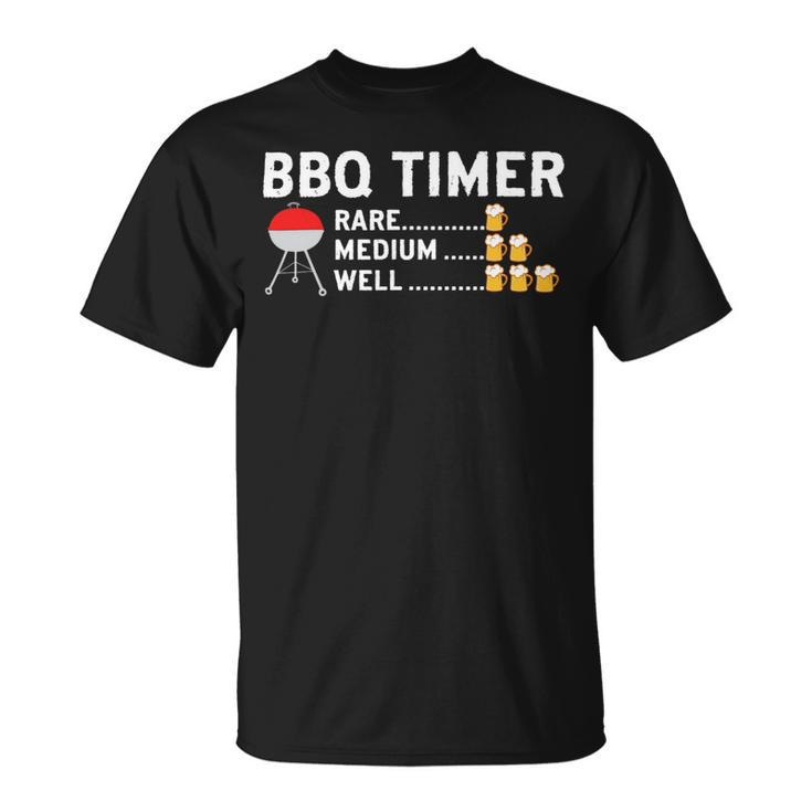 Beer Funny Bbq Timer Barbecue Beer Drinking Grill Grilling Gift Unisex T-Shirt
