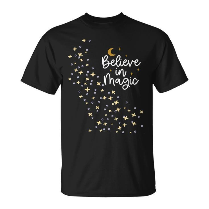 Believe In Magic With Moon And A River Of Stars Unisex T-Shirt